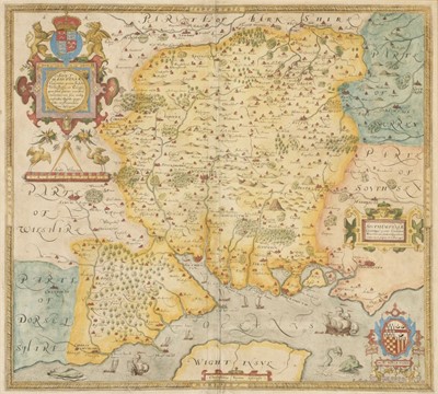Lot 486 - Hampshire. Saxton (Christopher), Southhamtoniae comitatus..., circa 1579