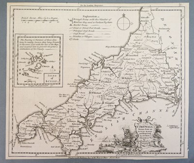 Lot 339 - Cornwall. Five maps of Cornwall, 18th & 19th century