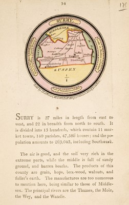 Lot 407 - Surrey. A collection of nine maps, 18th & 19th century