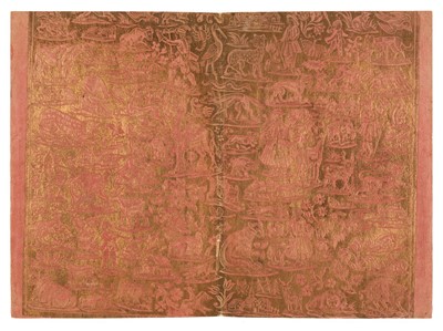 Lot 549 - Paper. A near full sheet of Brocade / Dutch gilt decorative paper, second half 18th century