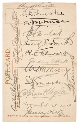 Lot 227 - South Africa Cricket Team 1907. Vintage signed postcard photograph