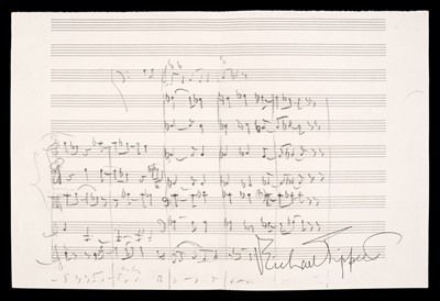 Lot 229 - Tippett (Michael, 1905-1998). Autograph Musical Manuscript Signed, circa 1984