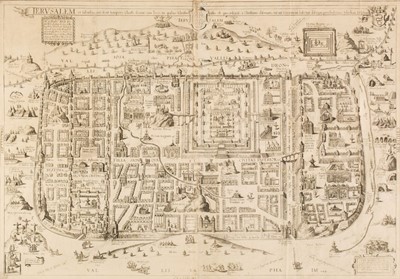 Lot 293 - Jerusalem. Adrichom (Christian van), Jerusalem et Suburbia eius sicut..., 1682