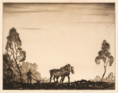 Lot 101 - Houston (Robert, 1891-1942). Ploughing, etching and others