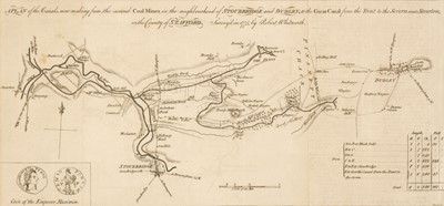 Lot 335 - Canal Maps. A collection of eight canal maps, mostly circa 1770