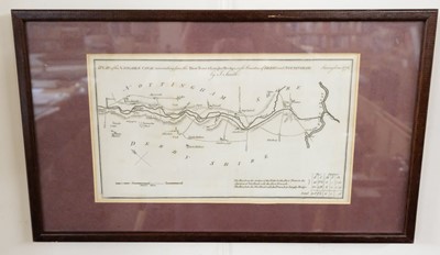 Lot 335 - Canal Maps. A collection of eight canal maps, mostly circa 1770