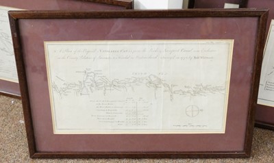 Lot 335 - Canal Maps. A collection of eight canal maps, mostly circa 1770