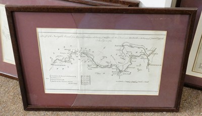 Lot 335 - Canal Maps. A collection of eight canal maps, mostly circa 1770