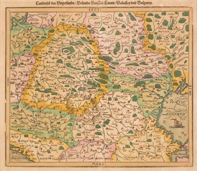 Lot 354 - Hungary. (Munster (Sebastian), Landtafel des Ungerlands..., 1550 or later