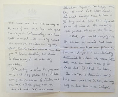 Lot 226 - Princess Margaret (1930-2002). Autograph letter signed, 1947