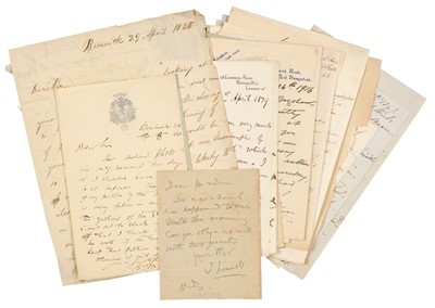 Lot 187 - Artists' Letters. A group of 34 mostly 19th century autograph letters signed