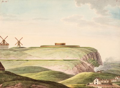 Lot 418 - French school. Design for a Fortification at Montmartre, circa 1813