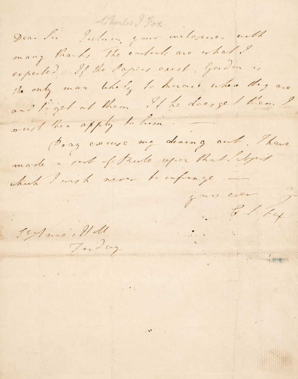 Lot 220 - Jenkinson (Robert Banks, 2nd Earl of Liverpool, 1770-1828).