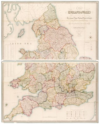 Lot 343 - England & Wales. Dower (J.). A New Map of England & Wales...., 1862