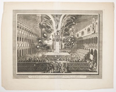 Lot 477 - Van der Aa (Pieter). Volo, Fuochi, Artificiali, et altri Givochi nel Giovedi grasso, circa 1720