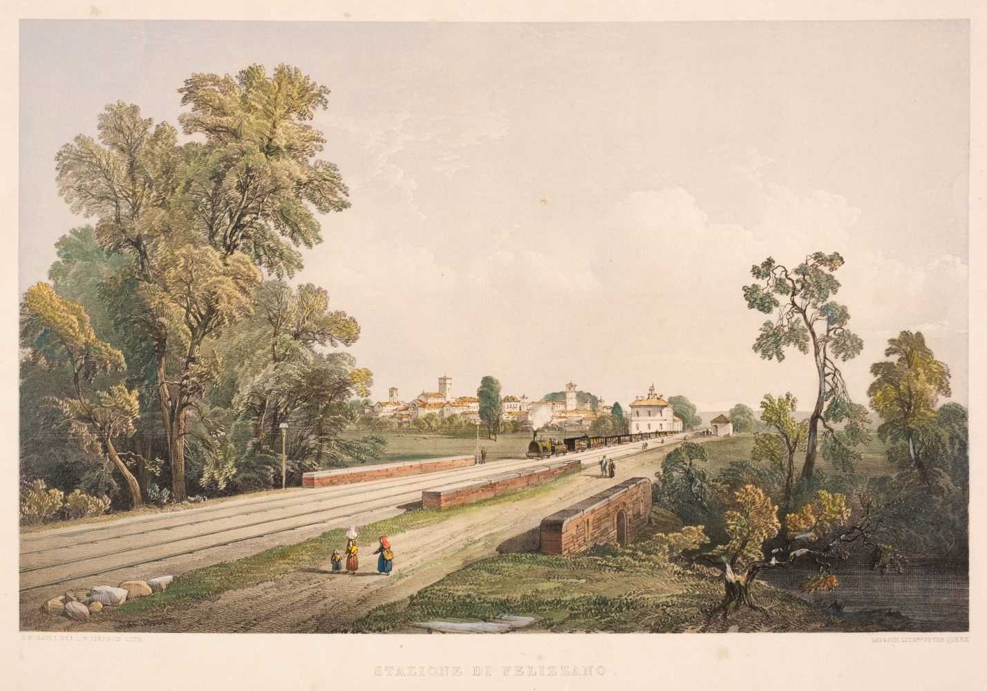 Lot 602 - Simpson (William ). Stazione di Fellizano, circa 1850, hand coloured lithographic view