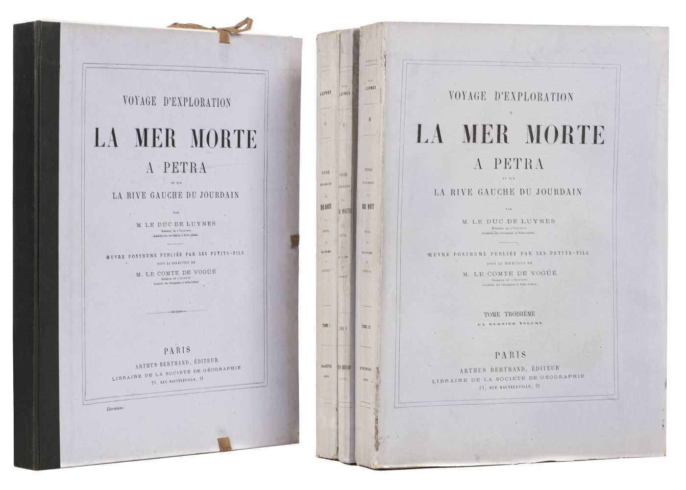 Lot 22 - Luynes (Duc de). Voyage d'exploration à la mer Morte, à Petra, 1st edition, 1874
