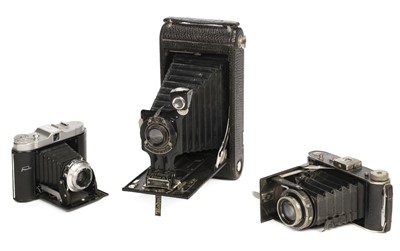 Lot 240 - Vintage cameras including Franka, Kodak, Agfa, Ensign, Balda, etc.