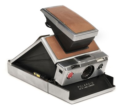 Lot 236 - Polaroid SX-70 Instant Land Camera, tan leather, the world's first folding SLR camera