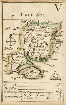 Lot 483 - Hampshire. Morden (Robert), Hant Sh: V, H. Turpin, circa 1750