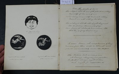 Lot 552 - Albums. A pair of early 19th century albums, and one other