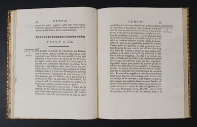Lot 179 - Dutens (Louis). Explication de quelques médailles ... grecques et phéniciennes, 1st edition, 1773