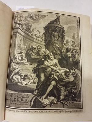 Lot 284 - Suetonius. Opera, 1714-15, ex libris the Duke of Devonshire