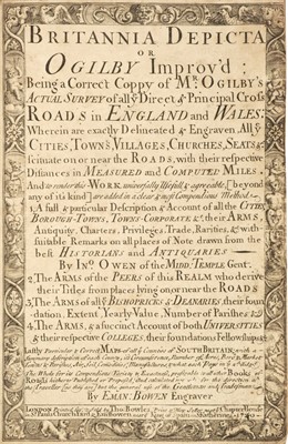 Lot 345 - Owen (J. & Bowen E.). Britannia Depicta or Ogilby Improv'd..., 1720