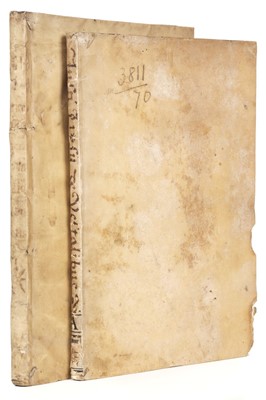 Lot 218 - Lipsius (Justus). De cruce libri tres [and] De vesta et vestalibus, Antwerp: Plantin, 1599 & 1609