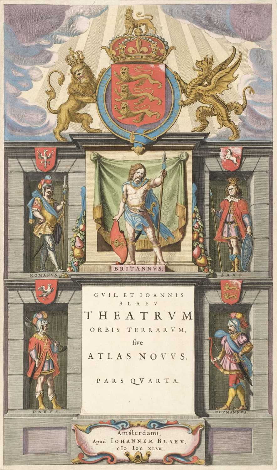 Lot 334 - Blaeu (Willem & Johannes). Theatrum orbis terrarum, pars quarta [England & Wales], Amsterdam, 1648