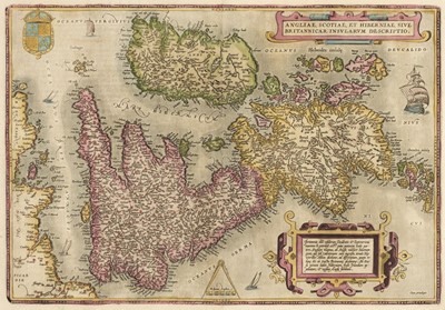 Lot 458 - British Isles. Ortelius (Abraham), Angliae, Scotiae et Hiberniae sive Britannicar, 1612