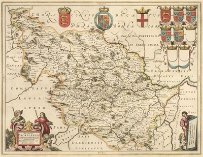 Lot 549 - Yorkshire. Blaeu (Johannes), Ducatus Eboracensis pars Occidentalis..., circa 1648