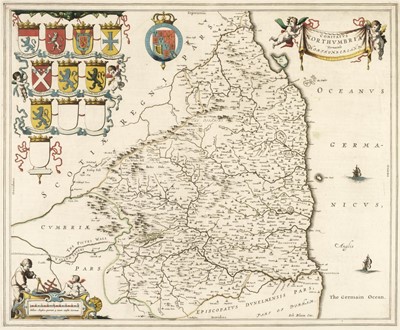 Lot 69 - Northumberland. Blaeu (Johannes), Comitatus Northumbria vernacule Northumberland, 1648