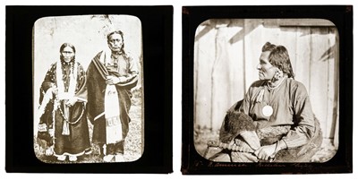 Lot 218 - A group of 5 large albumen print stereoviews by John Karl Hillers (1843-1925) Native Americans