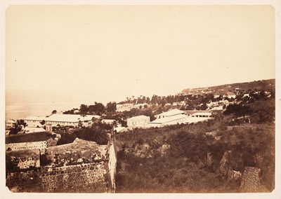 Lot 148 - Guadeloupe. An albumen print view of Basseterre, by Eugène Lamoisse, 1860s