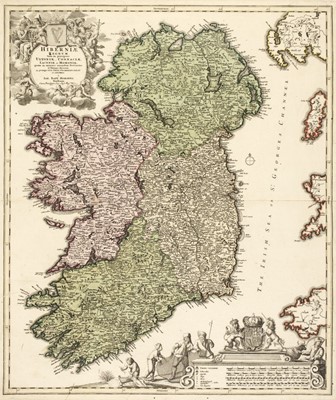 Lot 492 - Ireland. Homann (J. B.), Hiberniae Regnum..., circa 1710