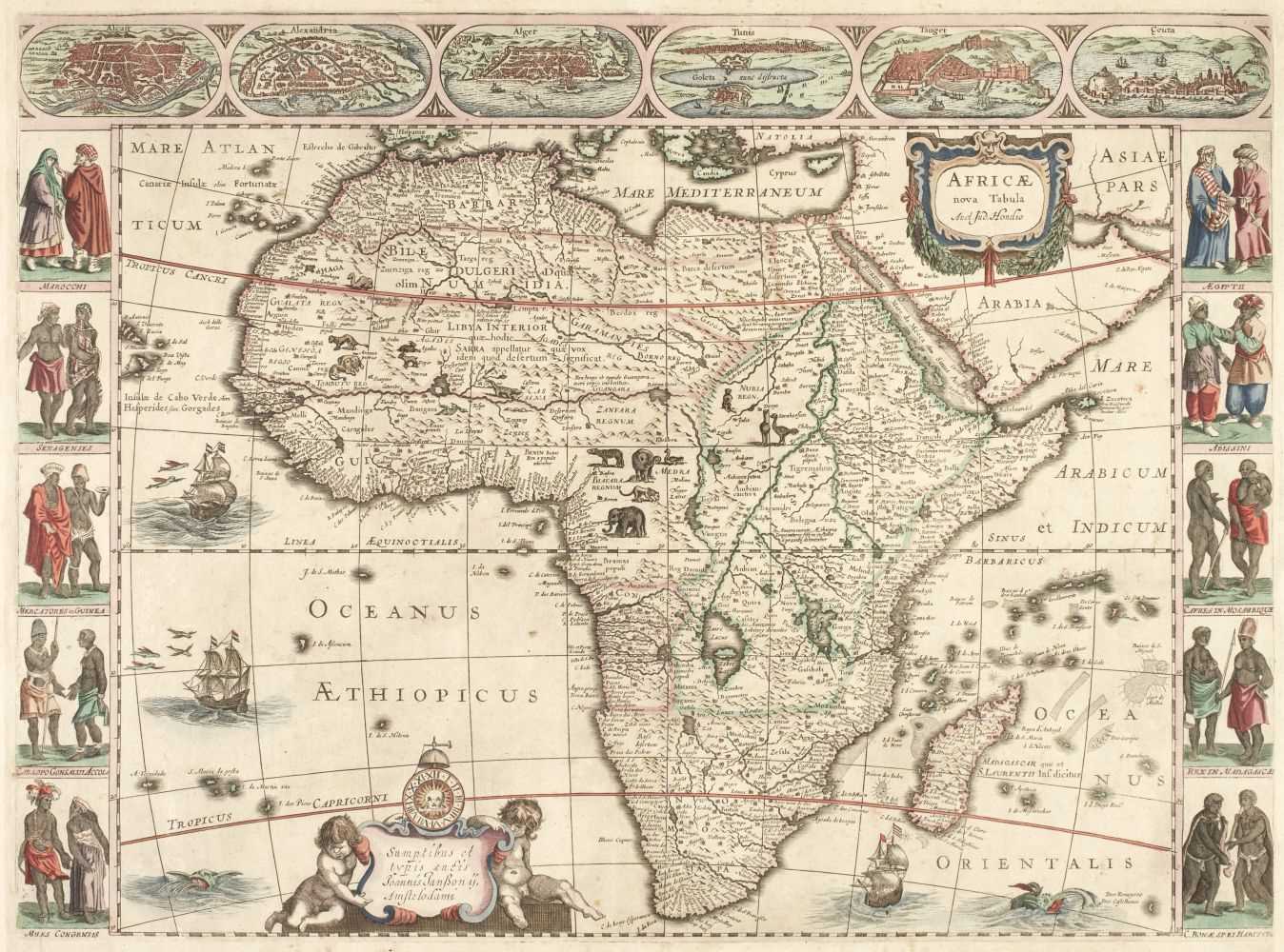 Lot 447 - Africa. Hondius (Jodocus & Jannson Jan). Africae nova Tabula..., Amsterdam, circa 1632