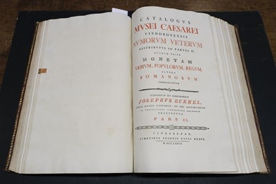 Lot 180 - Eckhel (Joseph). Catalogus musei Caesarei Vindobonensis numorum veterum, 2 vols. in one, 1779