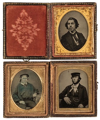 Lot 23 - Cased Images. A group of approximately 60 ambrotypes and 40 tintypes, circa 1850s/1870s