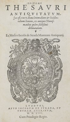 Lot 280 - Strada (Jacopo). Epitome Thesauri Antiquitatum, 1553