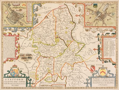 Lot 535 - Staffordshire. Speed (John), Stafford Countie and Towne..., 1676