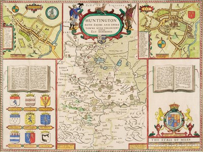 Lot 489 - Huntingdonshire. Speed (John), Huntingdon both Shire and Shire Towne..., 1676