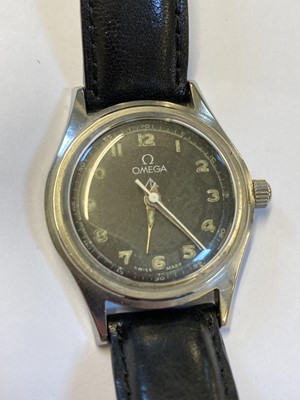 Lot 380 - Military Wristwatch. WWII Omega Wristwatch