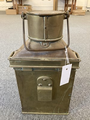Lot 438 - WWI Brass Trench / Wardroom Lamp