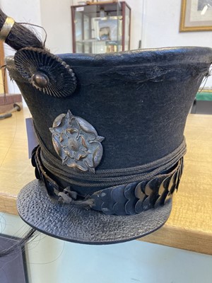 Lot 389 - Bell Top Shako. Trooper's Pattern 1822 Helmet of the Yorkshire Hussars