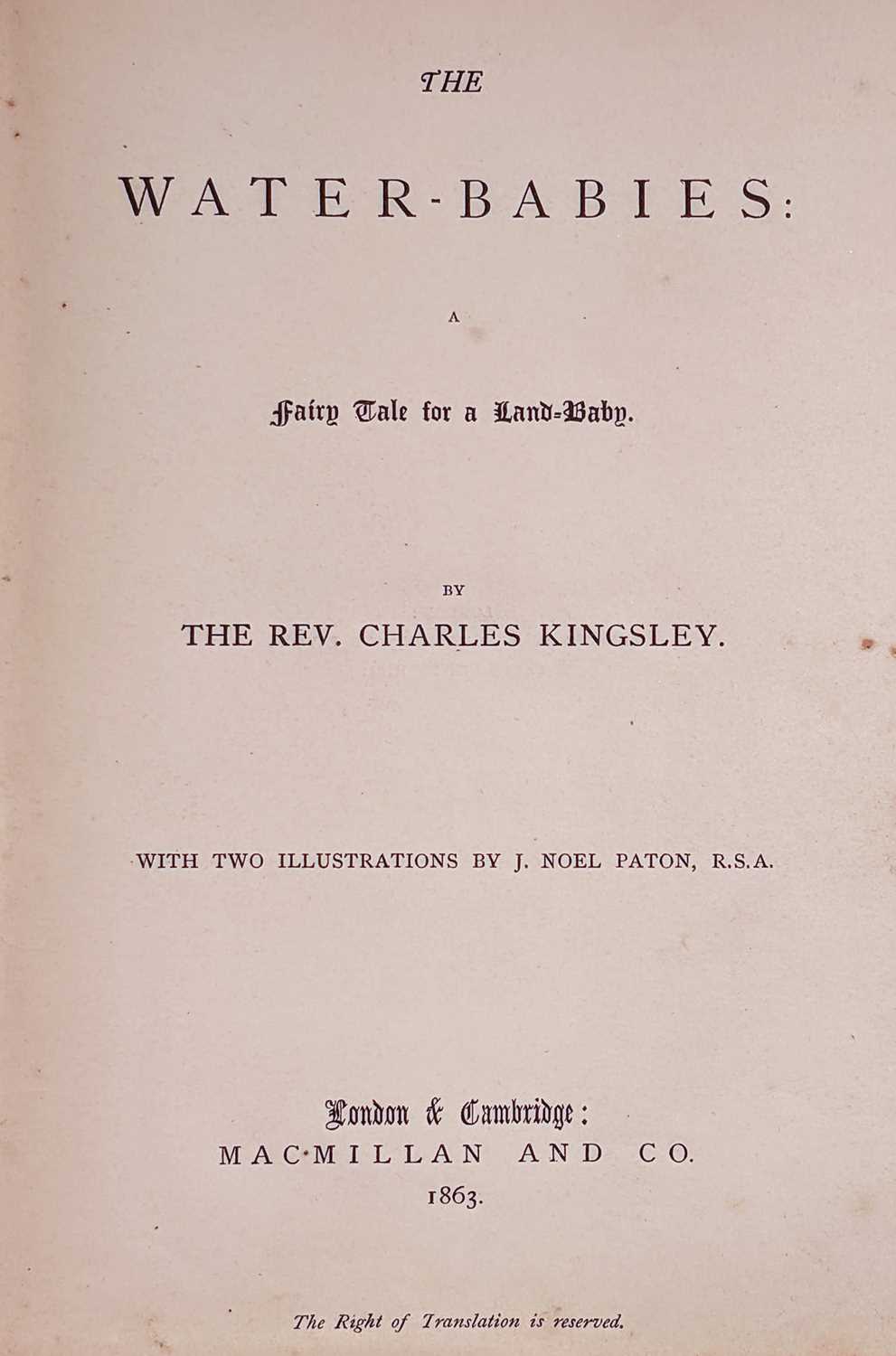Lot 441 - Kingsley (Charles). The Water-Babies, 1st edition, 1863