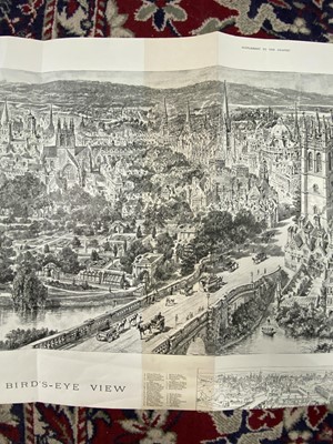 Lot 517 - Oxford. Brewer (H. W.), Birds-Eye View of Oxford, Supplement to The Graphic, 1894