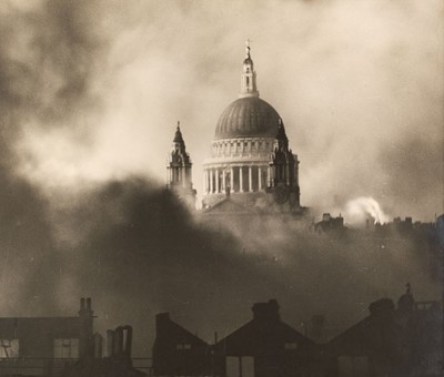 Lot 66 - Mason (Herbert, 1903-1964). St. Paul's Cathedral during the Blitz, December 1940