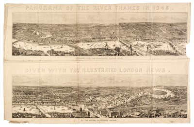 Lot 498 - London. Illustrated London News (publisher), Panorama of the River Thames in 1845