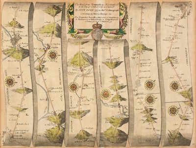 Lot 311 - Ogilby (John). The Road from Tinmouth in Northumberld. to the City of Carlise..., circa 1676